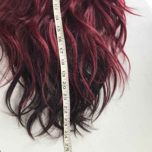 STUNNING OMBRÉ  DARK TO COOL RED LAYER WITH BANG - Picture 10 of 11